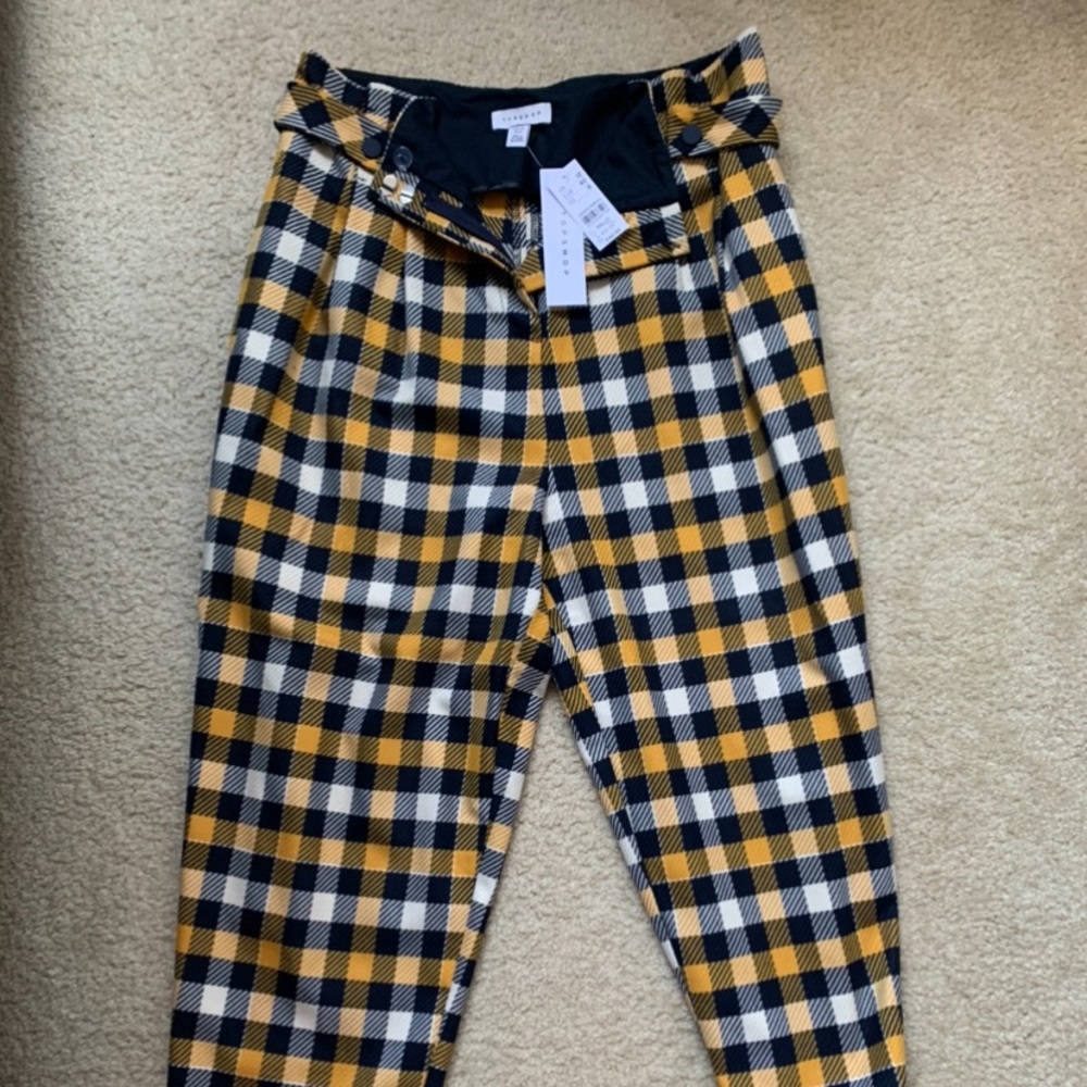 BRAND NEW: Topshop plaid trousers